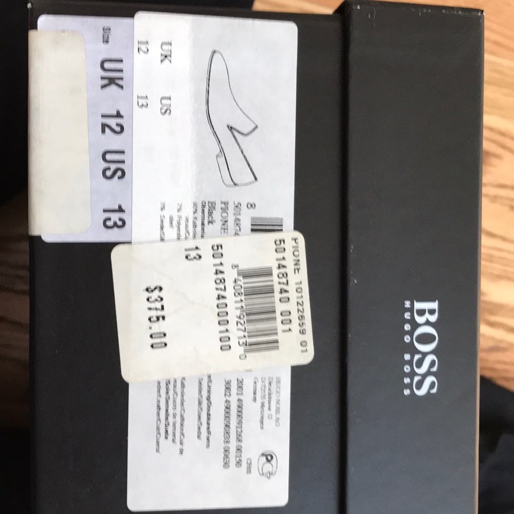 Hugo Boss men leather dress shoes size US 13 - Picture 6 of 8